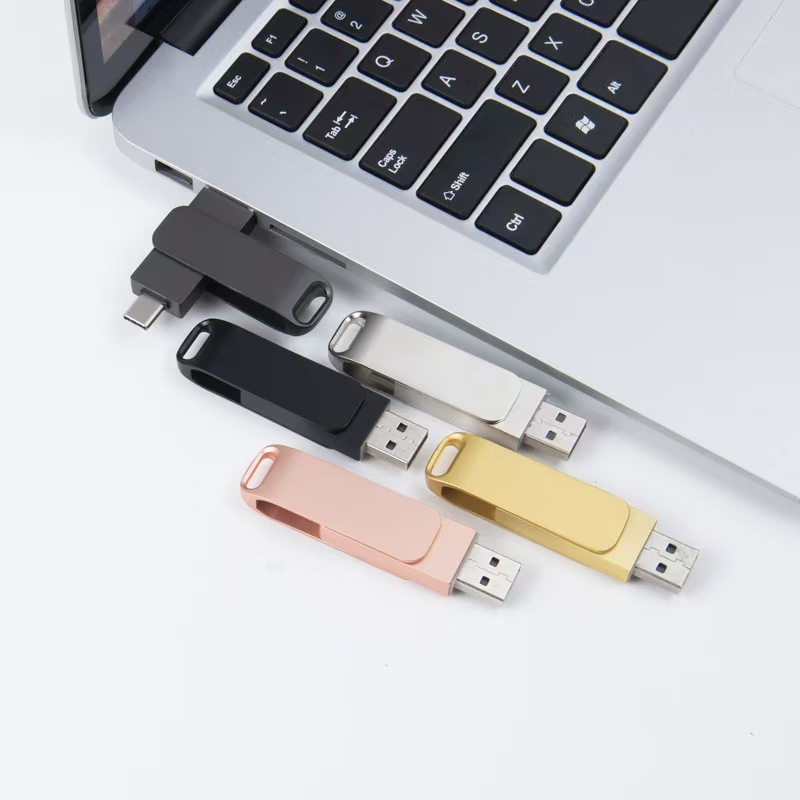 High-Speed 3.0 USB Flash Drive Wholesale Metal Dual-Purpose Bidding Gift 64g Car Music USB Flash Drive Large Capacity 128g Engraving