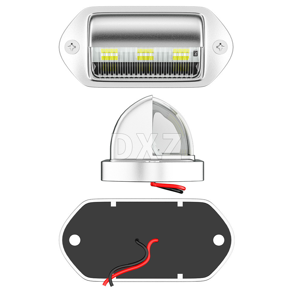 DXZ factory direct sale 6LED truck license plate light car truck bus trailer tail light side light 12-24V