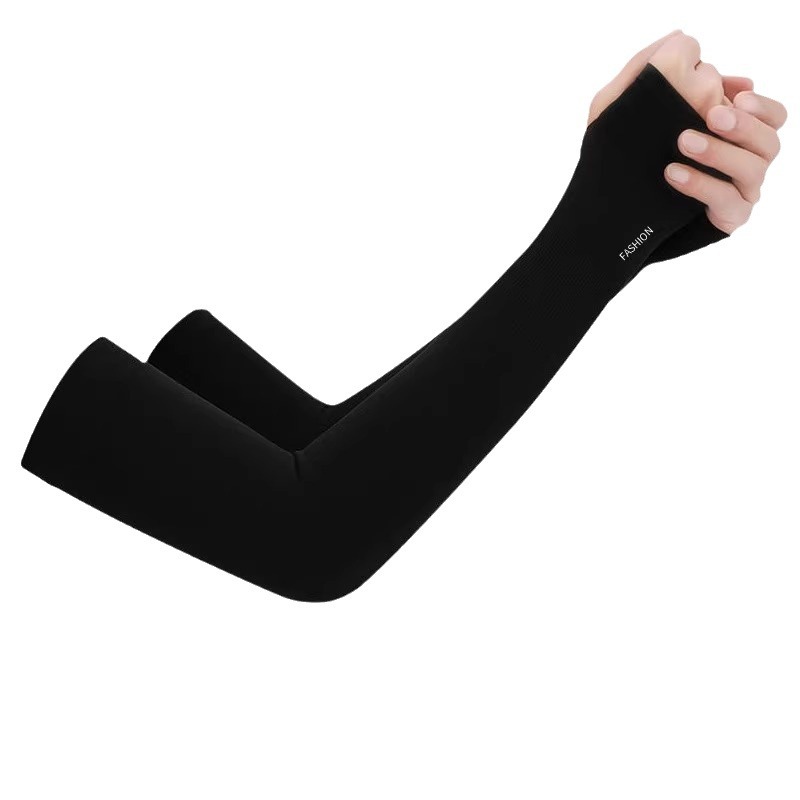 Ice sleeve women's sunscreen sleeve driving men's thin loose riding anti-ultraviolet solid color mosquito repellent arm cover wholesale