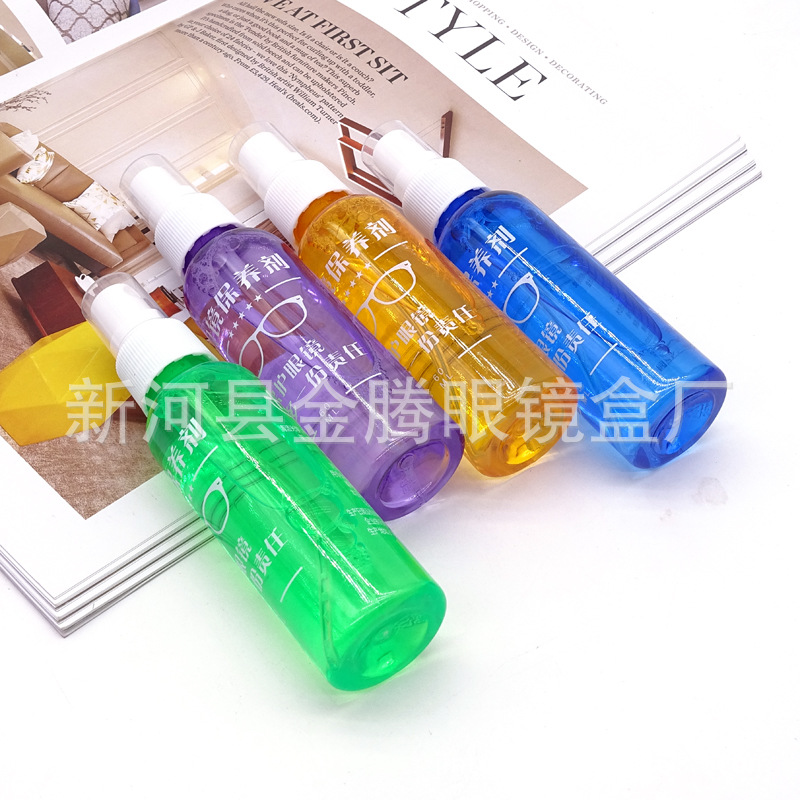 Средство для чистки очков в цветной бутылке, средство для ухода за экранами, печатный логотип, средство для чистки линз