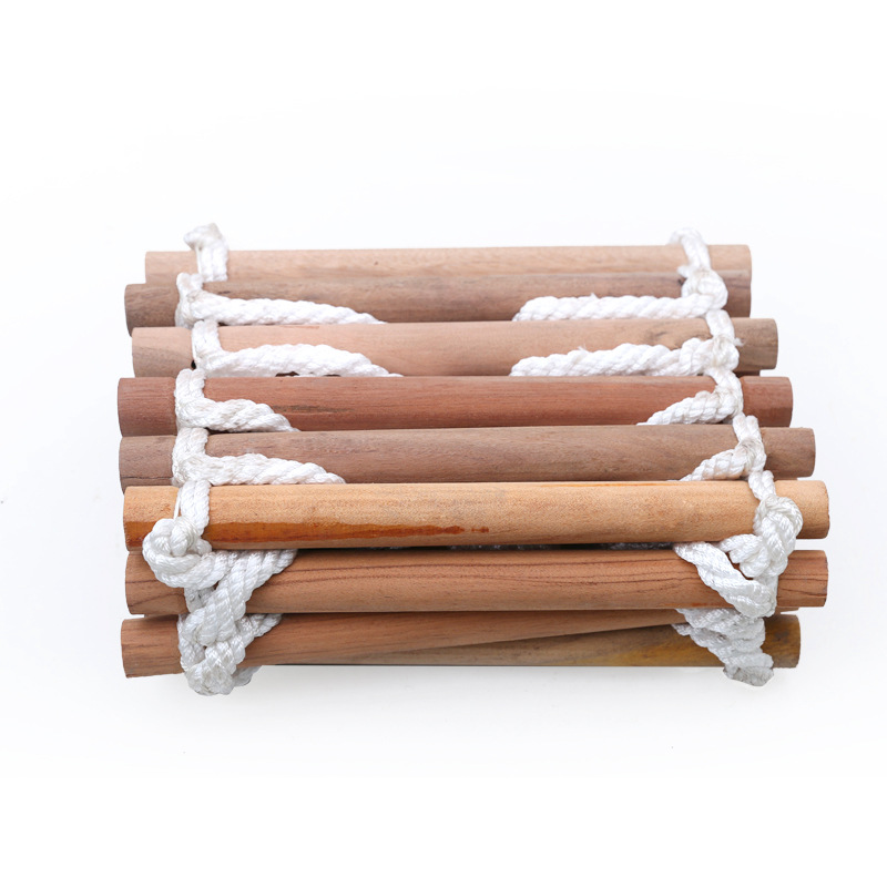 Solid Wood Soft Ladder Rope Ladder Fire Escape Soft Ladder Climbing Engineering Ladder Anti-Slip Ladder Household Multi-Functional Virgin Soft Ladder