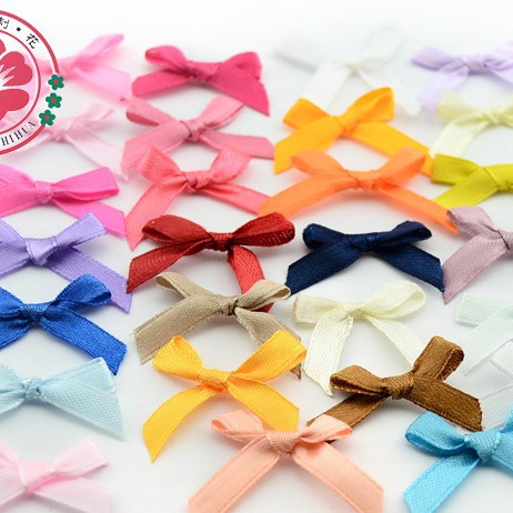 Yiwu manufacturers underwear decoration small flower 2 with hand-wrapped bow gift ribbon small bow 1-9