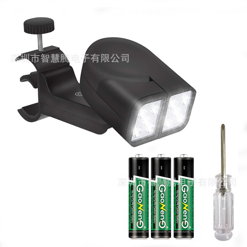 BBQ barbecue lamp double-headed rotatable camping lamp outdoor barbecue lamp LED multi-function barbecue clip lamp