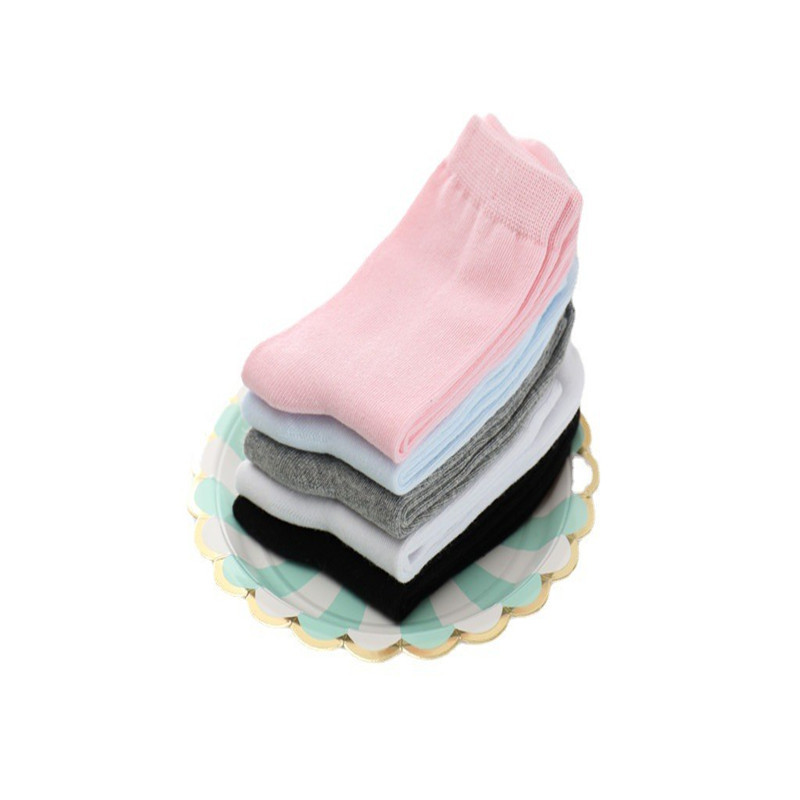 Children's White Socks Summer Pure Cotton Student Socks White Children's Socks Boys Socks Girls Socks Sweat Absorbing Breathable Children's Socks