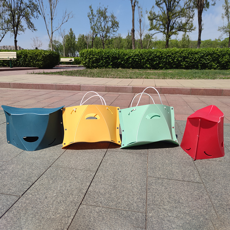 Carefully Selected Plastic Folding Stool, Small Stool for Barbecue, Picnic, Camping, Painting, Walking, Portable Plastic Stool