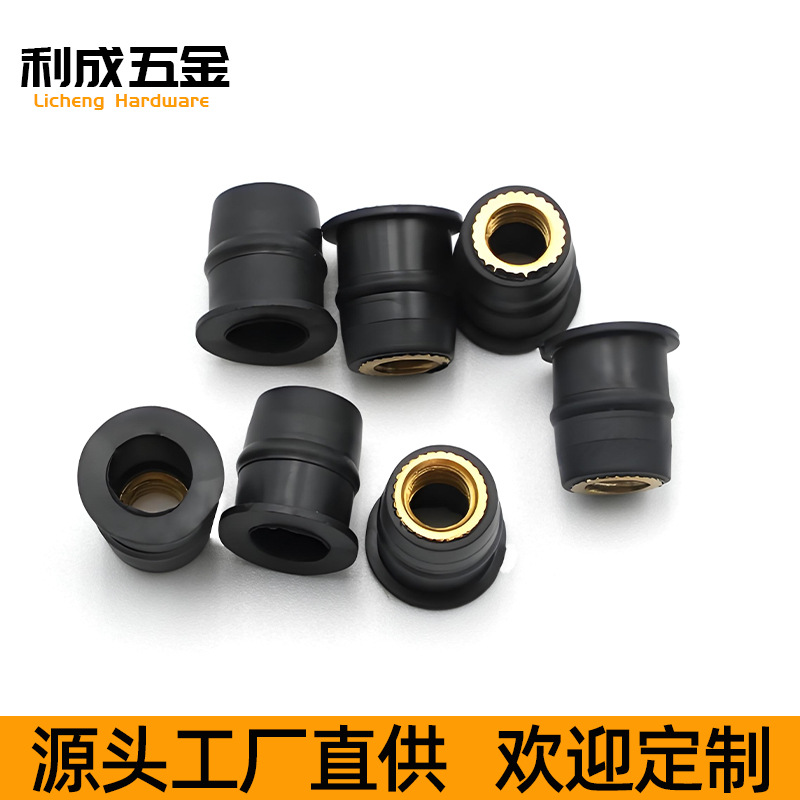 Licheng manufacturers supply m4 m5 m6 windshield copper rubber nuts