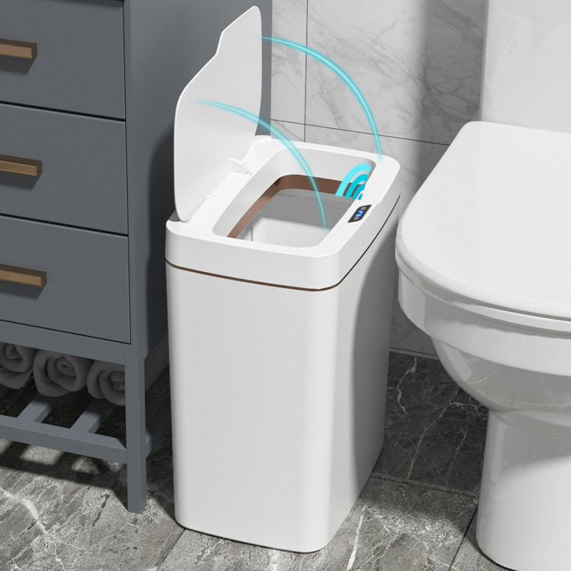 Automatic Sensor Hotel Bathroom Classification Trash Can Household Kitchen Gap Garbage Storage Bucket with Lid Wholesale