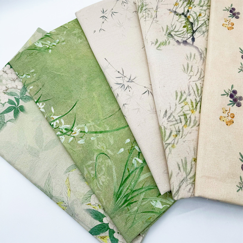 Китайский стиль шифрования хлопковая и льняная ткань скатерть дверная занавеска ткань для занавесок обивка для диванов DIY ручная работа ткань