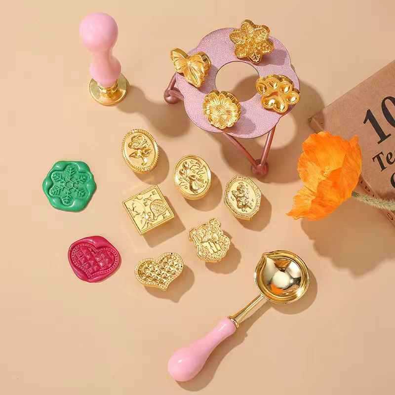 Оптовая продажа винтажных восковых печатей в различных стилях от производителя, печати для запечатывания конвертов, печати для журналов, ручная работа
