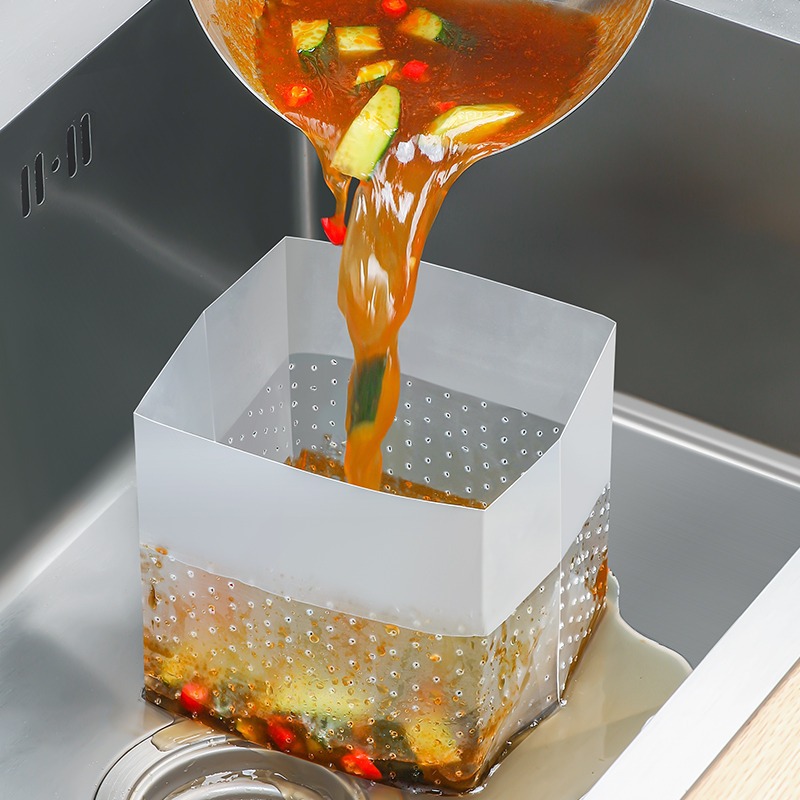 Sink Filter net kitchen washing basin self-standing draining bag disposable washing sink leftovers garbage leakage net