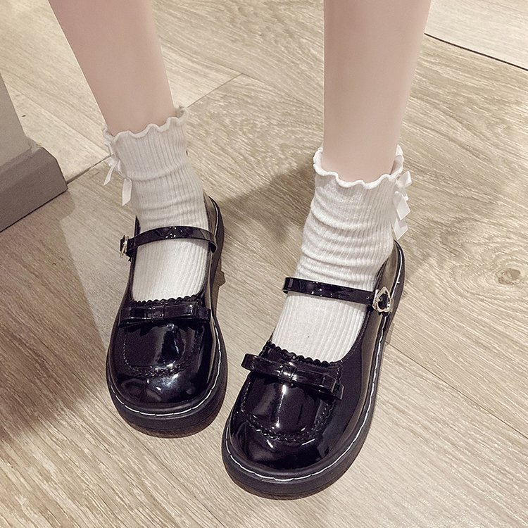 Japanese Style Shallow Mouth Flats for Women 2025 Autumn New Korean Style British Style Small Leather Shoes with Skirt Japanese Style Cute Loafers