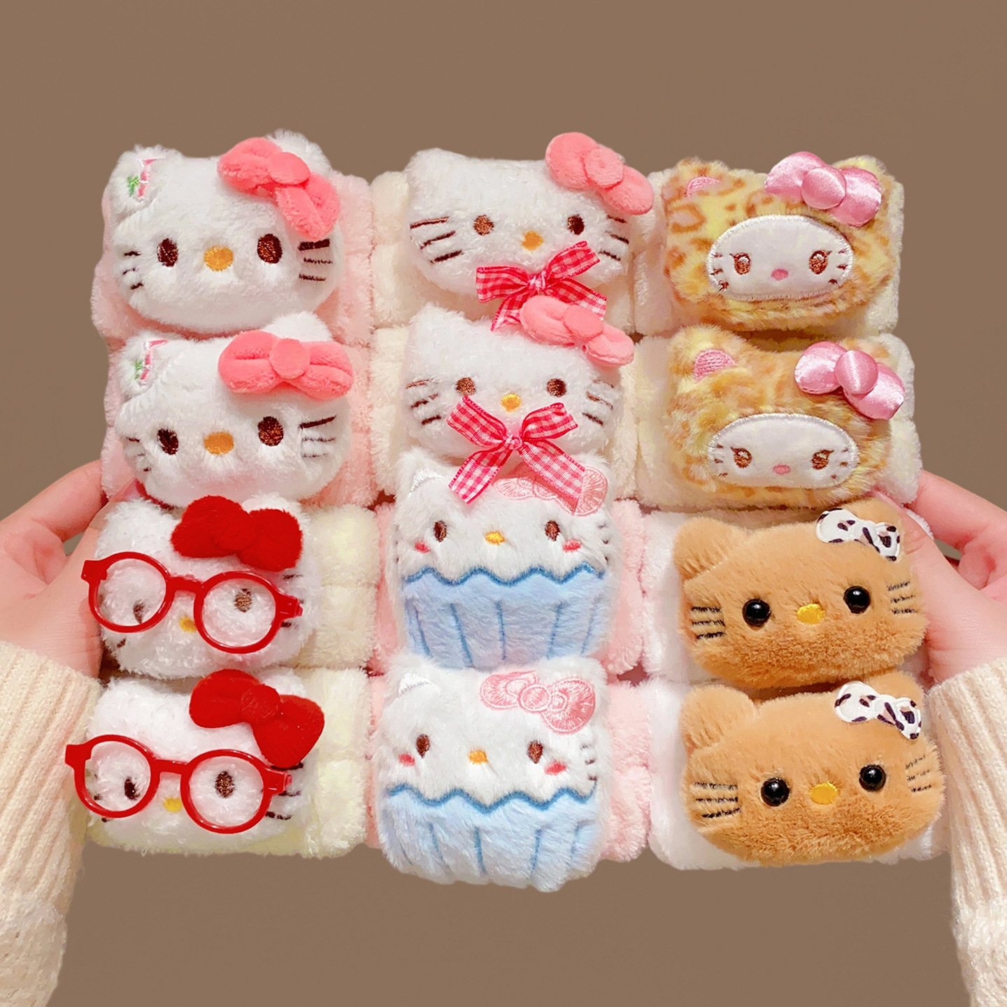 Милые плюшевые нарукавники в виде мультяшной кошки для женщин, противобрызговые водные рукава для умывания, высокая эластичность и сладкий стиль
