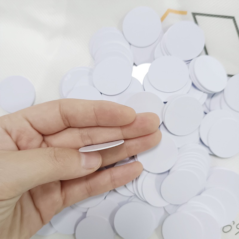 Ntag215 Coin Card Nfc White Card Chip Round Card 213 Touch-To-Play Game Launch Card Self-Made Game Card