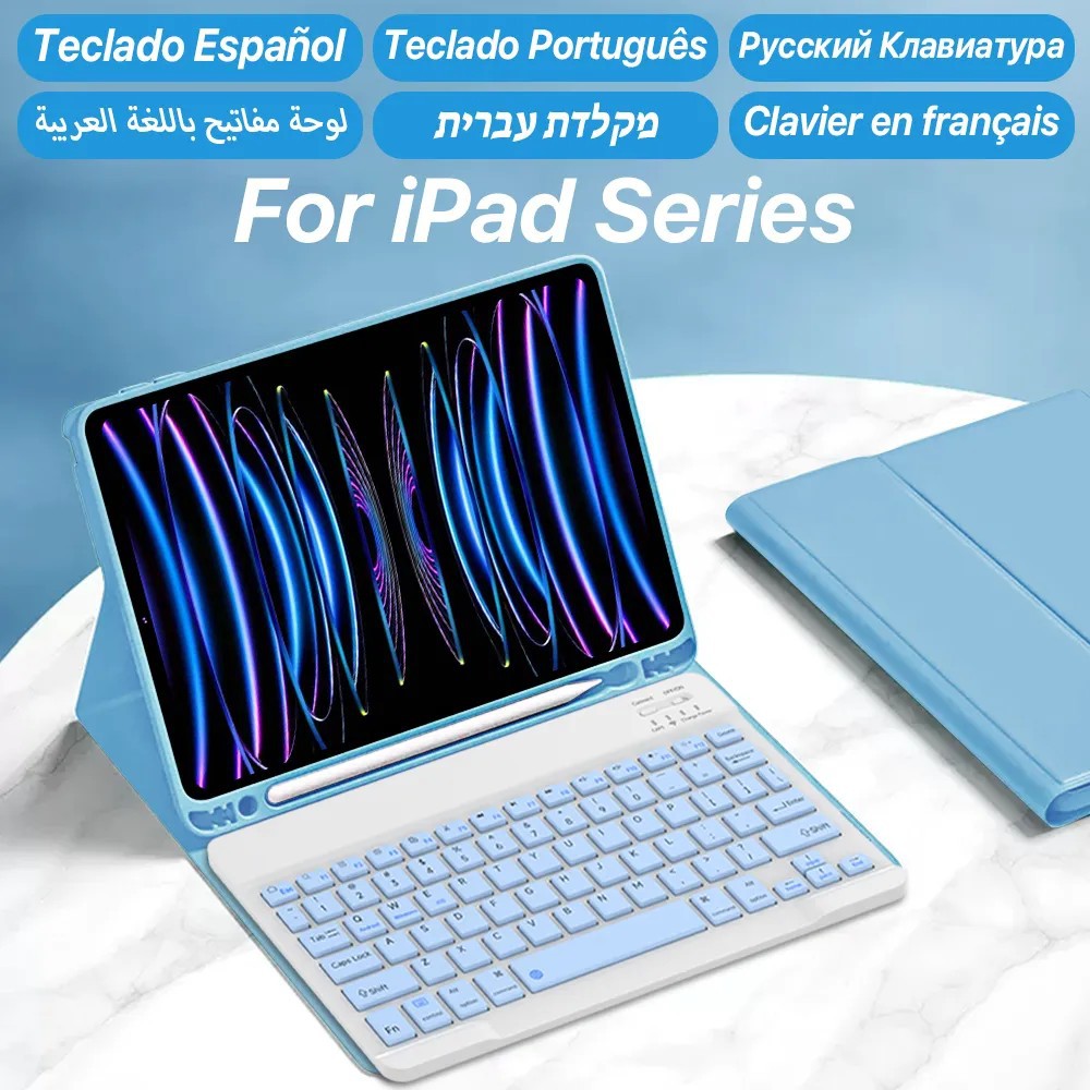2025 iPad 11 Magic Bluetooth Keyboard Ipad10.2 Keyboard Protective Case A16 Magnetic Backlit Touch