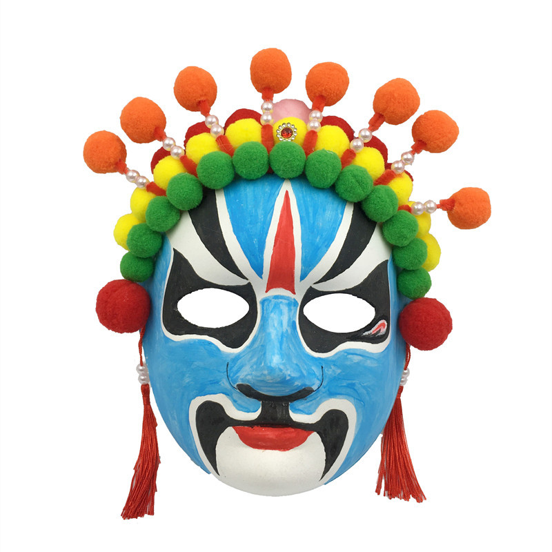 diy traditional culture beijing opera can wear facial makeup with headdress opera facial makeup kindergarten hand-painted DIY material bag