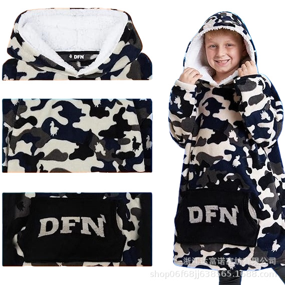 Lazy Clothes Blanket Hoodie for Boys, Teenagers, Lazy People, Wearable Blankets, Extra Long Lazy Clothes