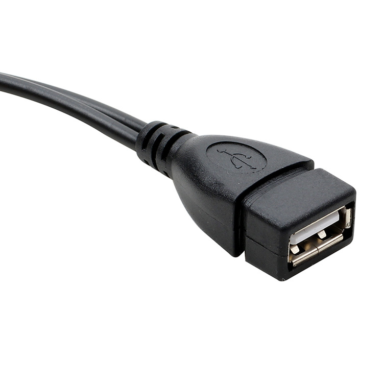 USB Female Can Be Connected to External Power Supply Mobile Phone Tablet Micro Otg Data Cable with Power Supply Port Micro Cable