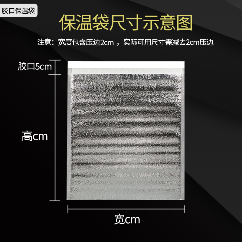Manufacturer Aluminum Foil Insulation Bag Wholesale Takeout Packaging Insulation Bag Snack Fruit Food Pizza Barbecue Insulation Bag