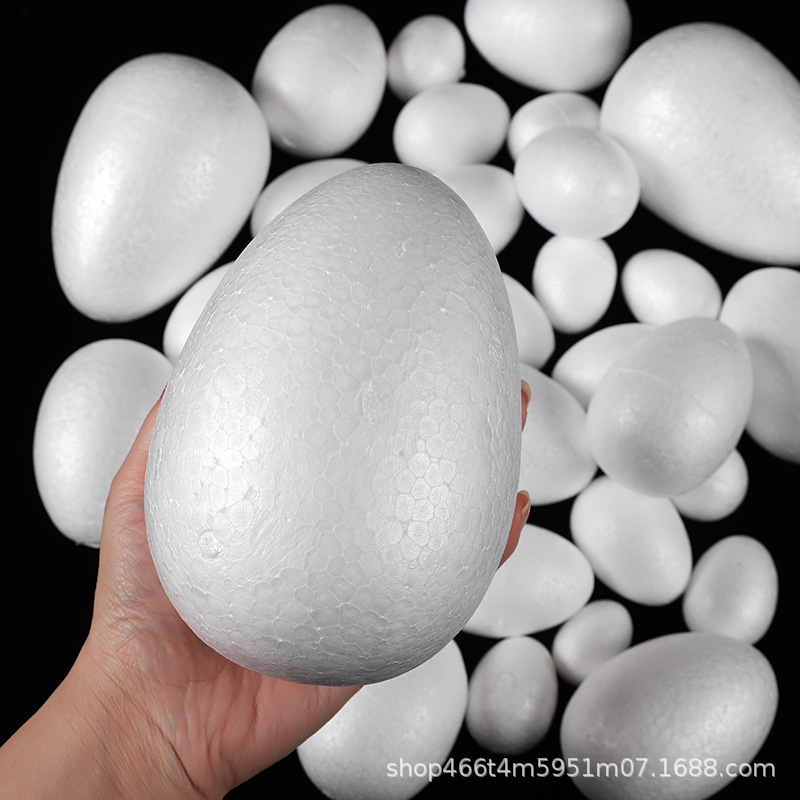 Eps Foam Ball Egg-Shaped Solid Styrofoam Ball Kindergarten Kidsren's Handmade Easter Egg DIY Foam Protein Embryo