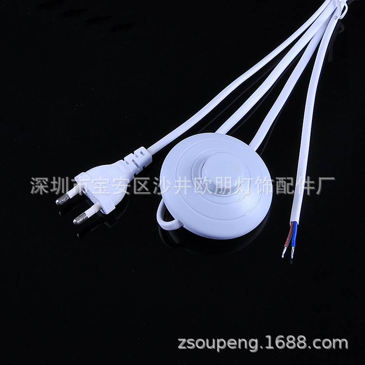 Korean Standard Foot Switch Wire Korean Style with 8s.317 Switch Floor Lamp Power Cord 0.75 Square