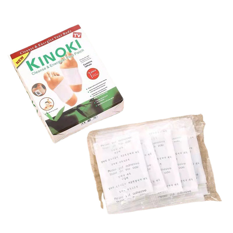 Foreign trade cross-border gold foil foot stickers wormwood ginger bamboo vinegar foot stickers Korean English golden kinoki foot stickers