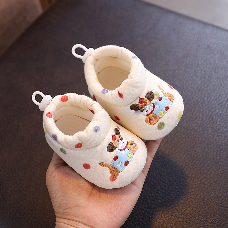 Spring and Autum 3-6-9 Months Baby Socks, Shoes, Front Shoes, 0-1 Year Old Male and Female Baby Soft Sole Newborn Non-Falling Shoes, Breathable