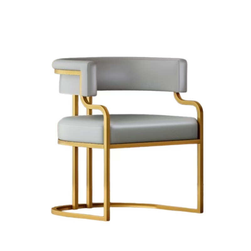 Dining Chair, Light Luxury Style, Hotel High-End Tea Chair, Sales Office Negotiation Table and Chair, Single Sofa Chair, Manicure Chair, Office Chair