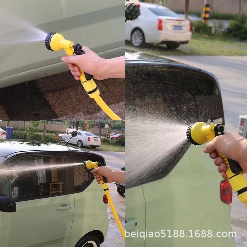 High Pressure Car Washing Water Gun suit Household Balcony Watering Flowers and Vegetable Watering Artifact Water Pipe Hose Washing Multifunctional