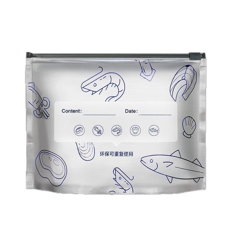 Food-Grade Aluminum Titanium Foil Fresh-Keeping Bag Thickeneded Sealed Refrigerator Freezer Storage Ziplock Bag Zipper Seal Packaging Bag
