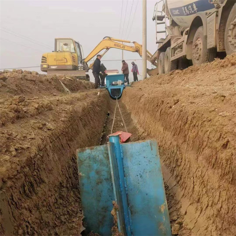 Trapezoidal Rectangular U-Shaped Water Channel Forming Machine One-Time Forming Channel Slip Molding Machine Automatic Walking Drainage Channel Forming Machine