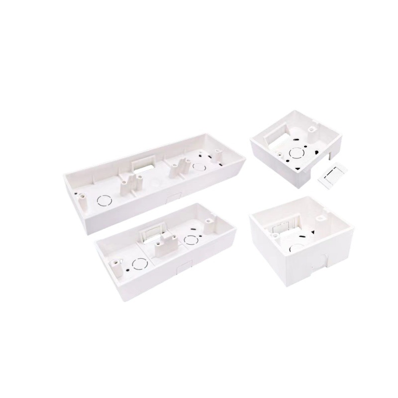 Type 86 surface-mounted single bottom box thickened flame retardant PVC switch socket universal junction box Engineering home decoration manufacturers
