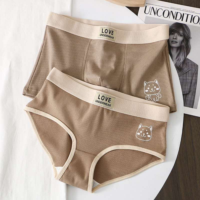 Couple's Underwear Men's Underwear Women's Underwear Men's Cotton Underwear Men's Boxer Women's Triangle Breathable Sports Shorts Head