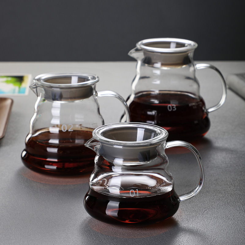Hand-made Glass Coffee Pot Sharing Pot Cloud Pot Brewing Coffee Pot Set Filter Cup Coffee Utensil