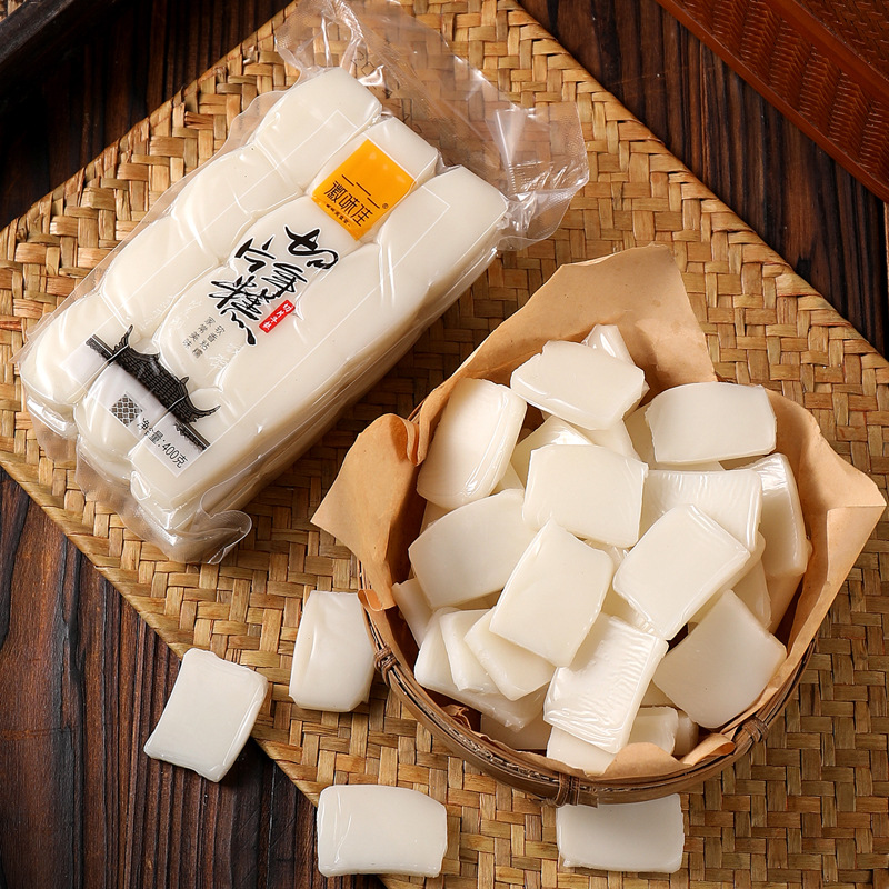 Sliced Rice Cakes, Water-Milled Rice Cakes, Rice Cake Strips, Hot Pot Ingredients, Ningbo Flavor Handmade Vacuum Individually Packaged