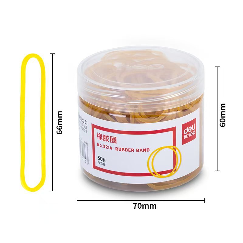 Deli 3214 Rubber Ring Rubber Band Financial Cowhide Band Rubber Ring Rubber Storage Strapping Latex Ring Wholesale