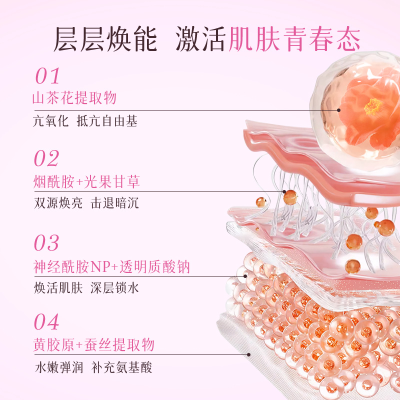 Red Camellia Restructured Collagen Soft Mask Firming Anti-Wrinkle Anti-Aging Lightening Fine Lines Collagen Mask Ready for Delivery