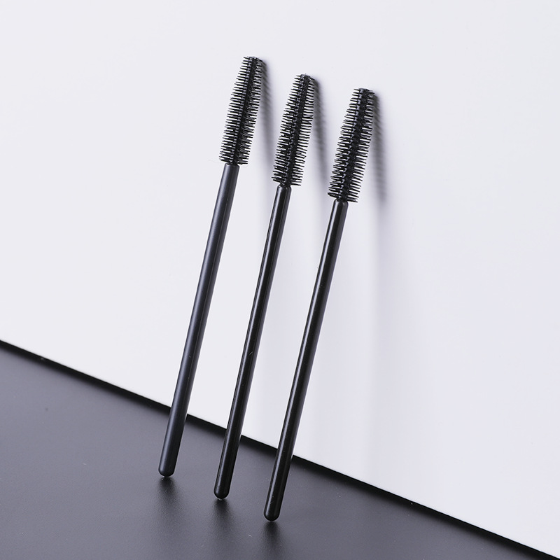 Wholesale Disposable Solid Rod Eyelash Brush Makeup Brush Colorful Silicone Brush Head Soft Eyebrow Brush Grafting Eyelashes