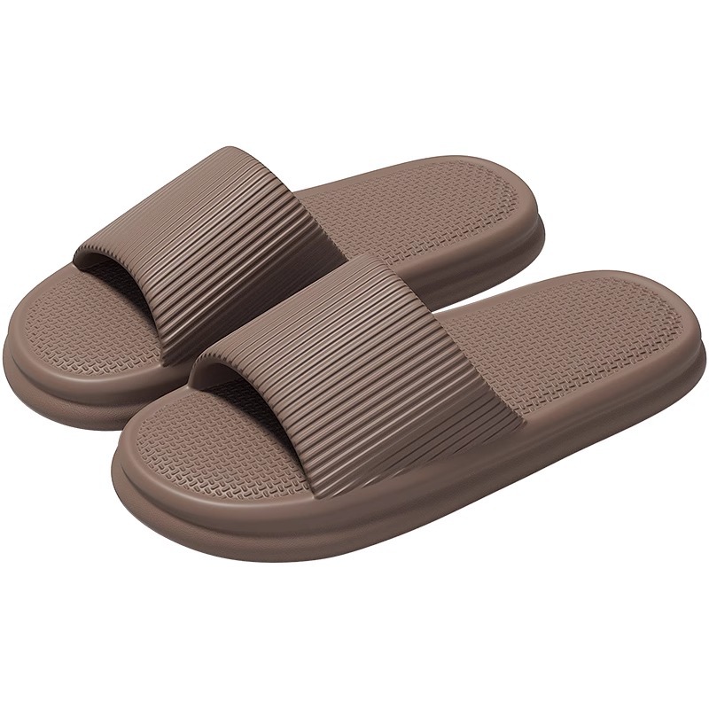 Slip-on slippers men's summer indoor home home bathroom non-slip soft bottom thick bottom couple slippers for outdoor wear