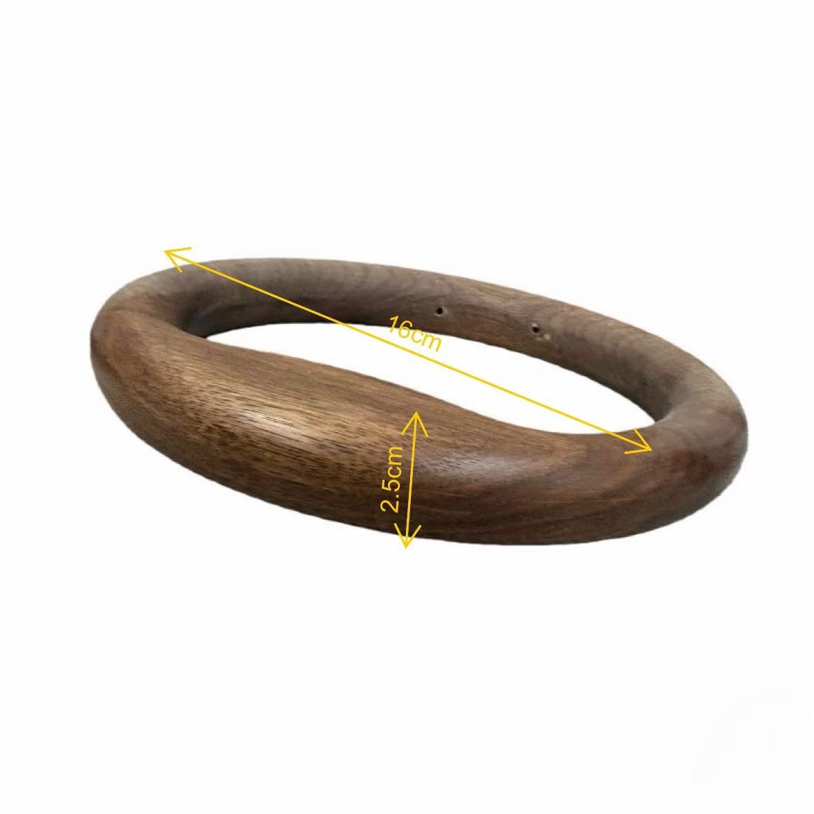 Wooden Hanging Rings for Hand Use on Horizontal Bar Swing Cradle. Multiple Sizes Can Be Added with Logos