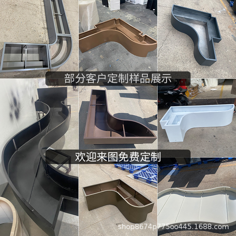 Balcony Stainless Steel Flower Box Customized Outdoor Terrace Card Holder Flower Trough Real Estate Outdoor Flower Pot Mobile Combination Tree Pool