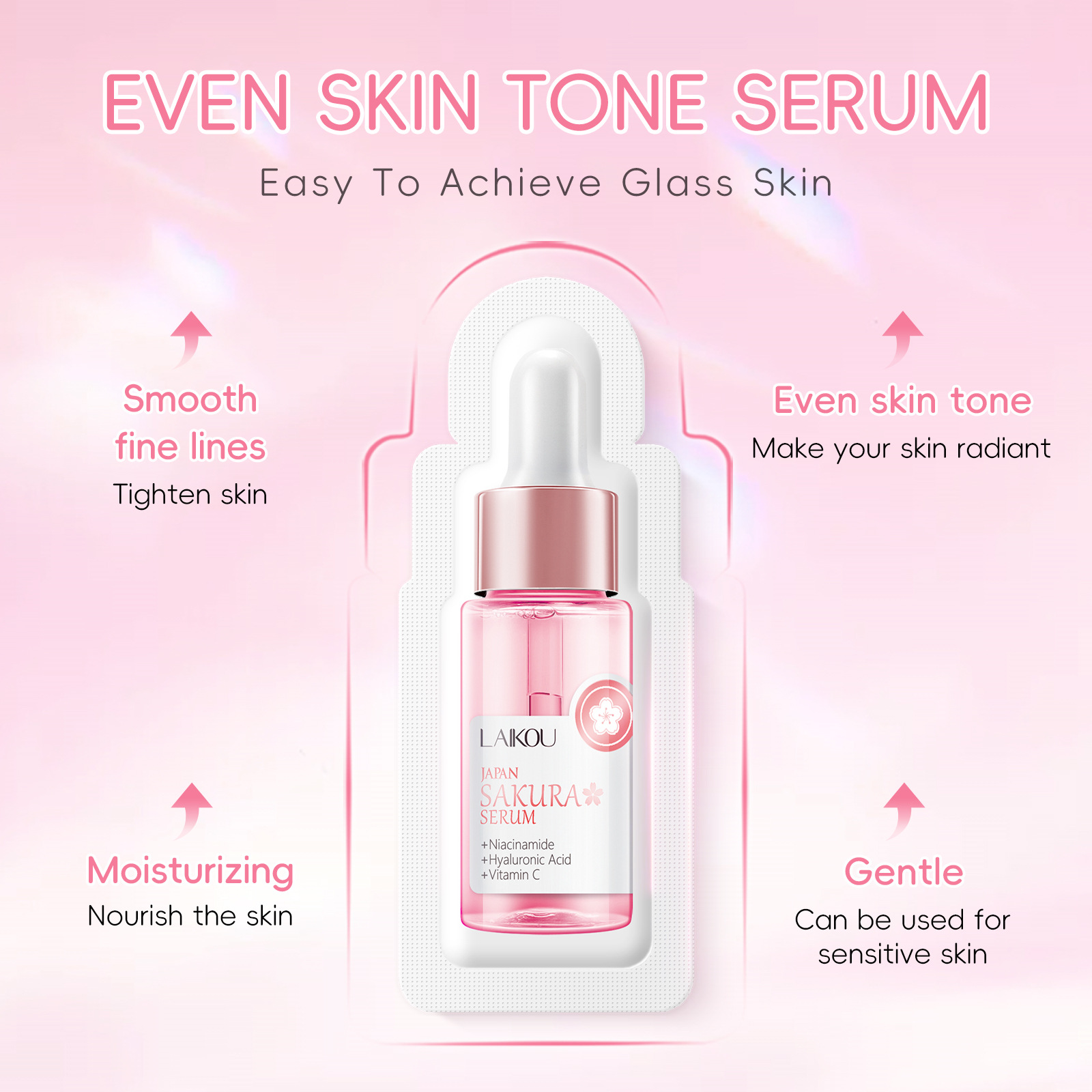LAIKOU Cherry Blossom Essence 1 Pack 1.5ml Essence Hydrating and Moisturizing Skin Care Cross-border Supply
