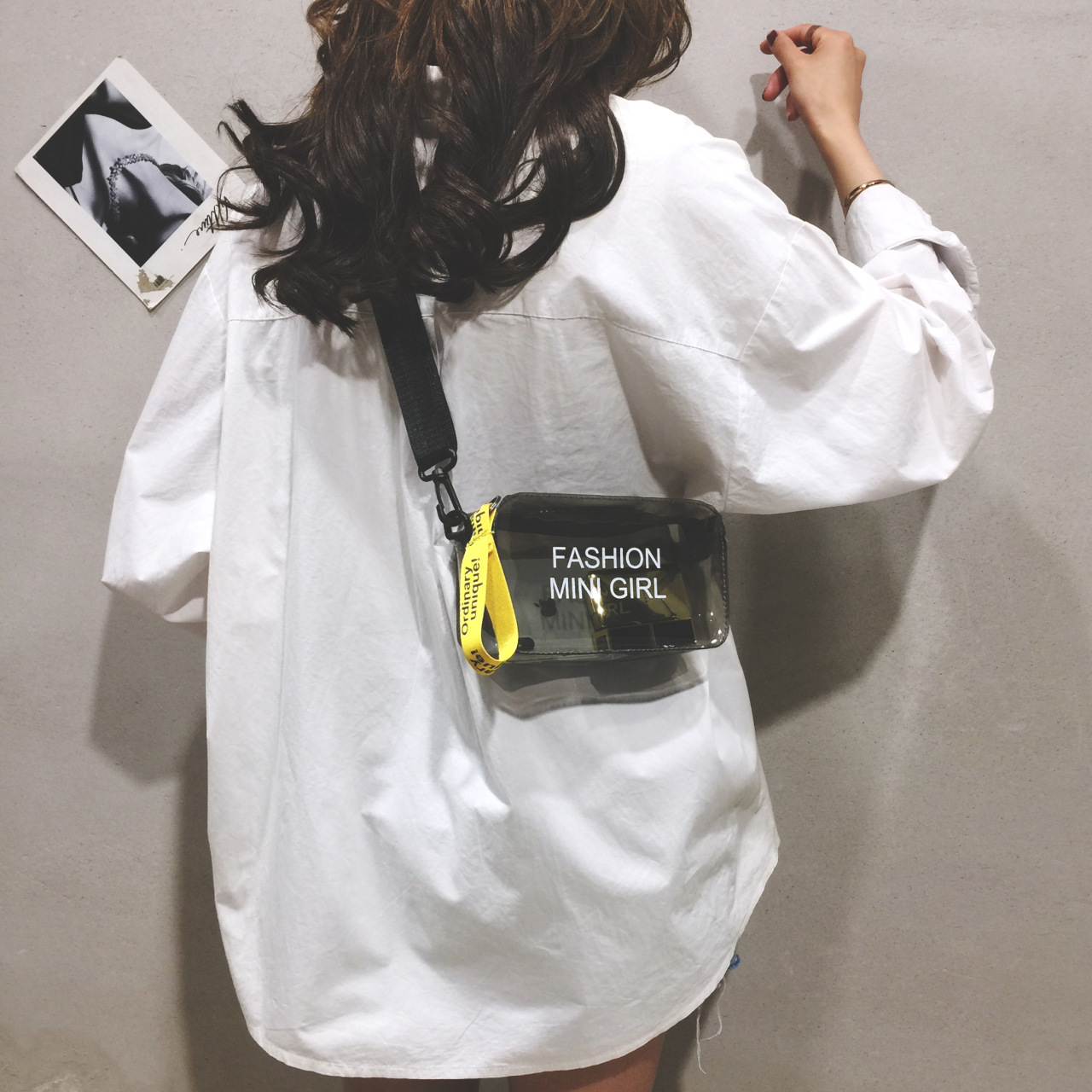 Factory direct 2024 new small square bag jelly bag transparent bag shoulder portable fashion women's bag small bag simple bag