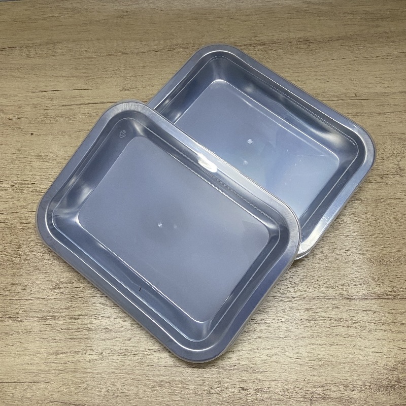 Поднос для полотенец из нержавеющей стали 410 с крышкой, пылезащитный поднос для маринованных овощей, поднос для утиного шеи, обеденный поднос, квадратный плоский поднос, поднос для холодных блюд, квадратный поднос