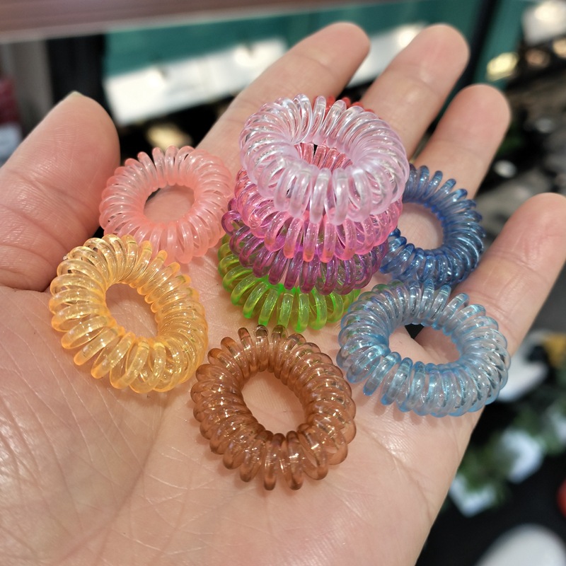 Резинка для волос цвета конфет, телефонная линия, высокоэластичная, аксессуары для волос