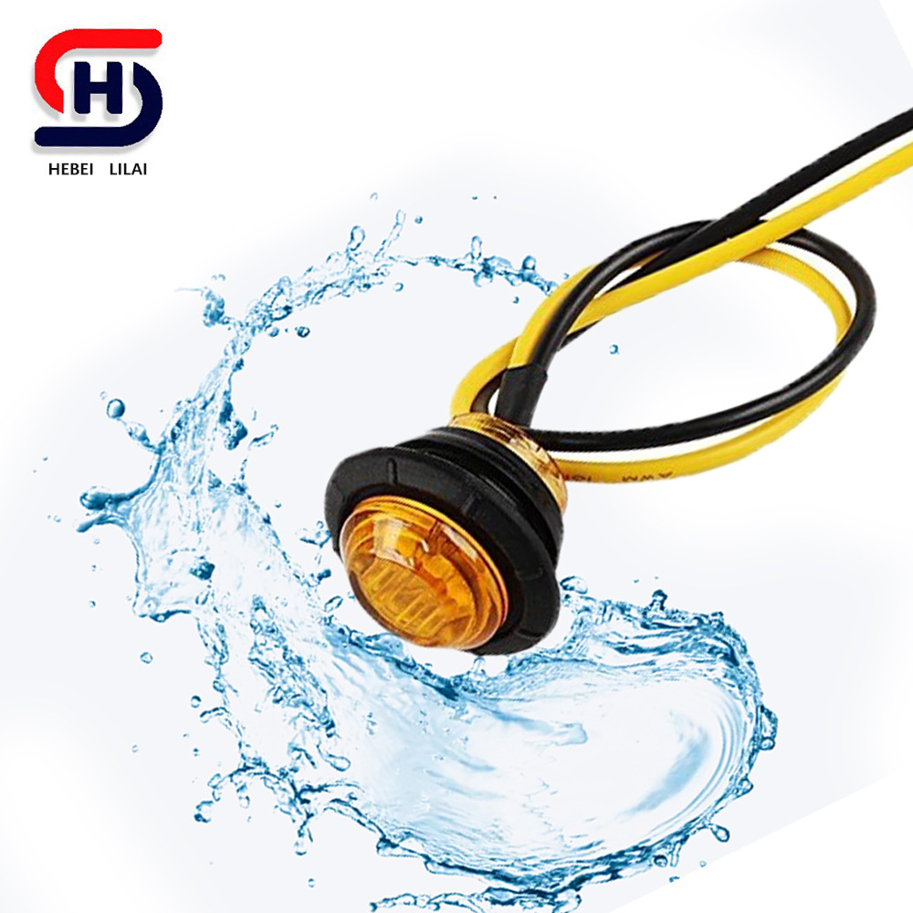 Eagle Eye Light Small Round Light 12/24V Truck Width Indicator Light Indicator Light Side Light Led Light Ship Signal Light Side Light