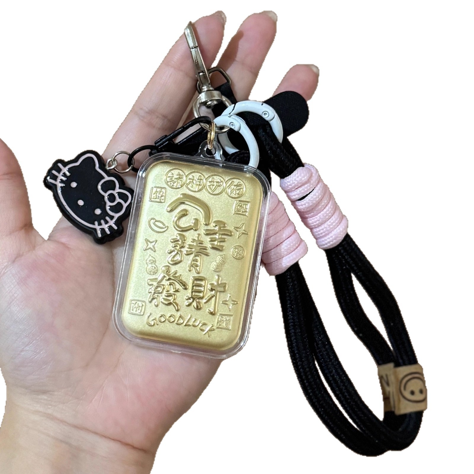 Shuibei Gold Pure Gold 999 Lucky Draw Keychain Bag Pendant Souvenir New Year Gift for Friends