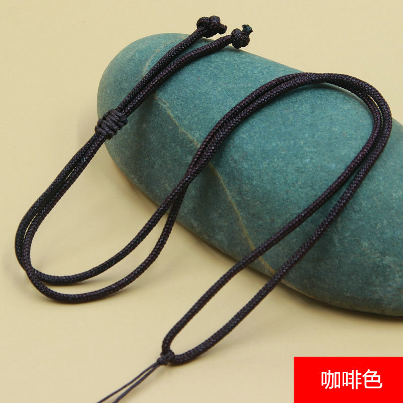 Веревка для подвески, плоский узел, регулируемая простая веревка, нефритовая агатовая подвеска для мужчин и женщин