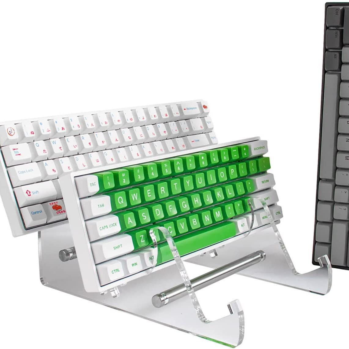 Removable Transparent Acrylic Keyboard Stand Transparent Desktop Tray Elevated Tilt Computer Keyboard Holder