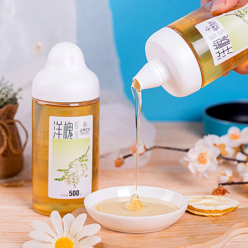 Honey Source Factory OEM OEM Baihua Earth Honey Bee Products Juice Lemon Honey Wholesale 500g