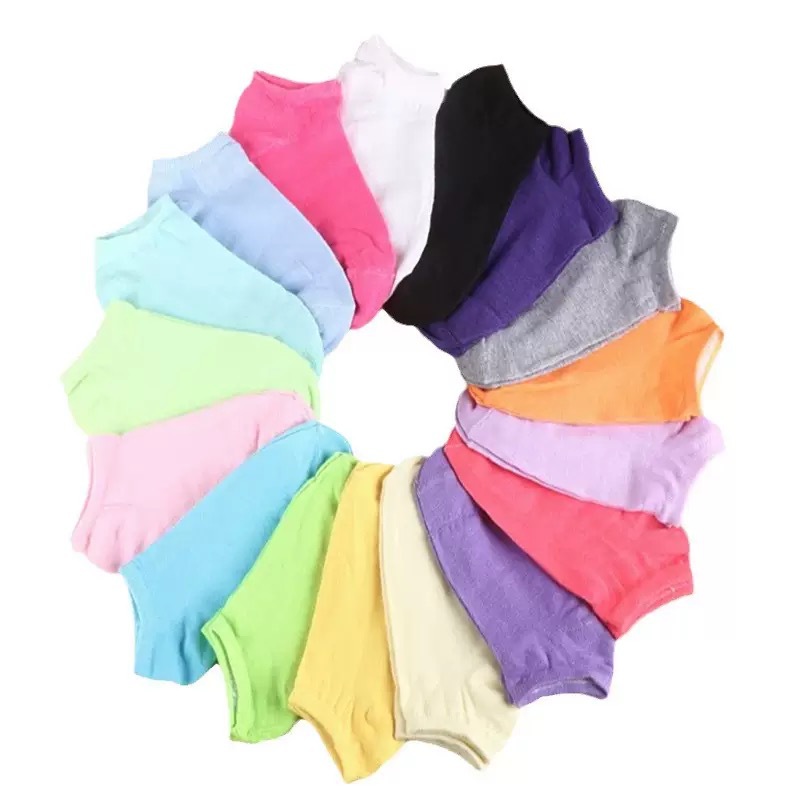 Spring and summer solid color ladies sweat absorbent short socks summer Korean casual socks factory wholesale candy solid color women socks